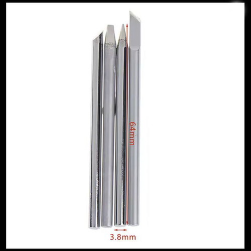 Copper soldering iron tips 6.4mmX3.8mm pack of 4, new