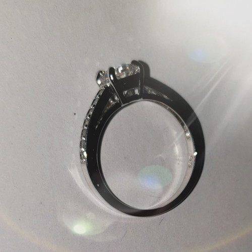Swarovski silver ring size 55, new, adorned with zirconia