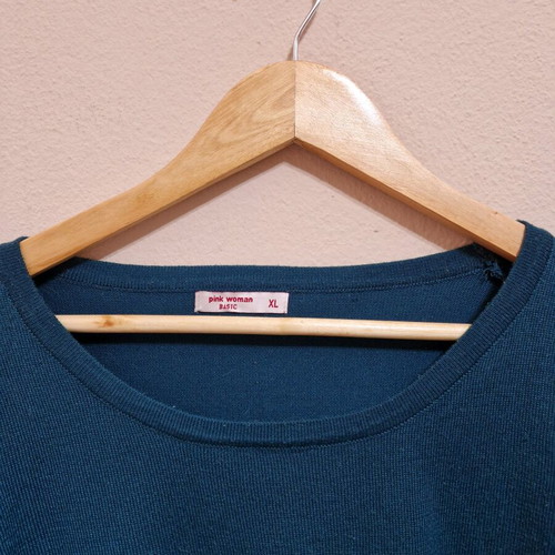 Cypress green long-sleeve top Pink Woman like new, size M