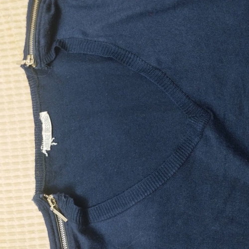 Women's blouse used, blue with shoulder zipper, size S-L