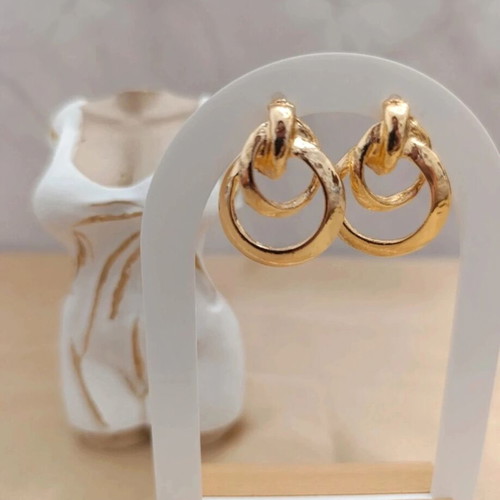 Copper gold earrings new, water resistant