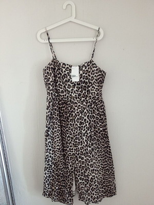 Linen midi leopard dress H&M new, size 44