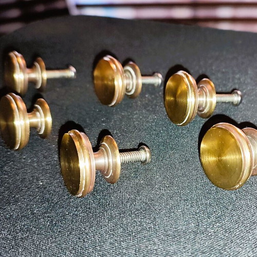 Vintage brass small furniture knob used