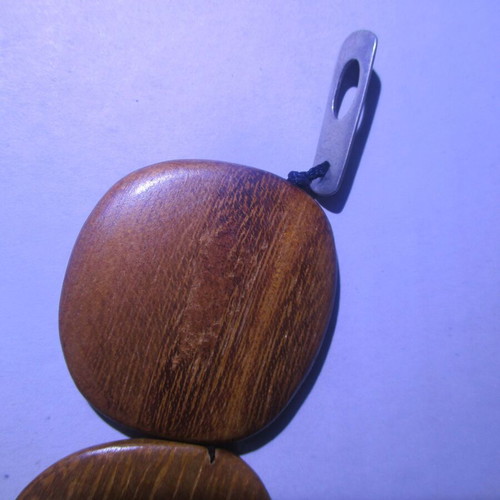 Wooden Russian Bracelet with Silver Clasp like new