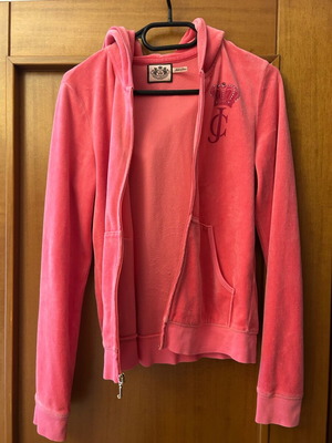 Juicy Couture velour jacket size large like new, pink