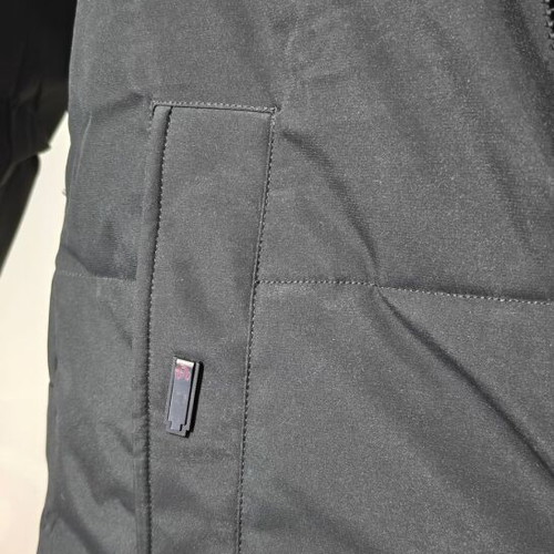 Men's down jacket like new, size M, gray, with detachable hood