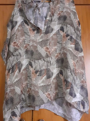 Boho tunic XXL like new, lightweight viscose, earth tones