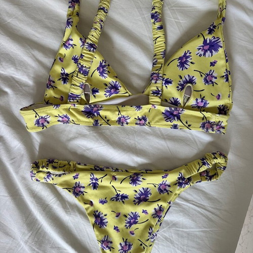 Bikini set, yellow and purple, size S