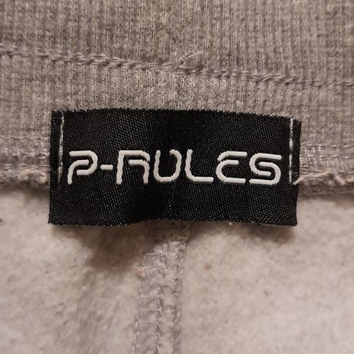 Warm high-waisted sweatpants used, gray
