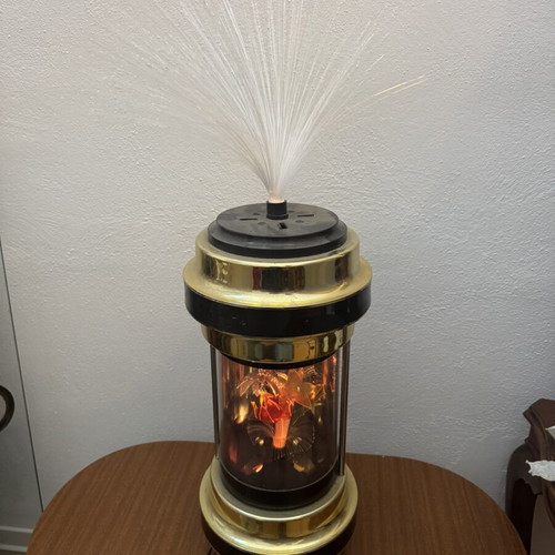 Rare table lamp used with rotating internal feature