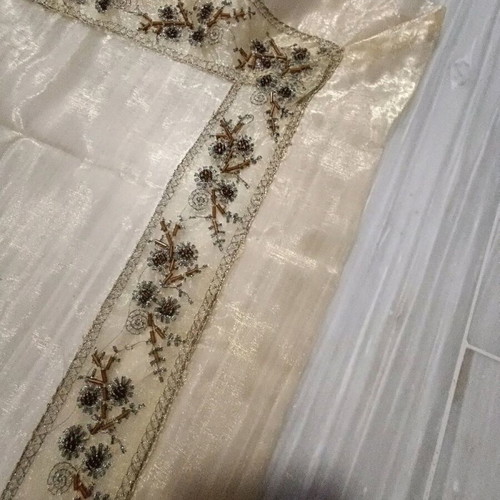 Decorative table linens set new, 4 pieces, gold beige