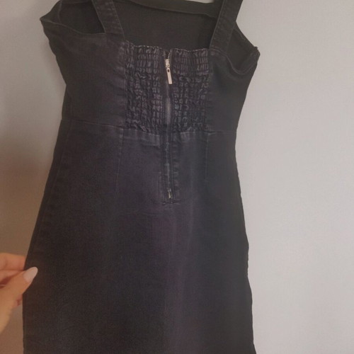 Jean dress overalls black Pink Woman like new