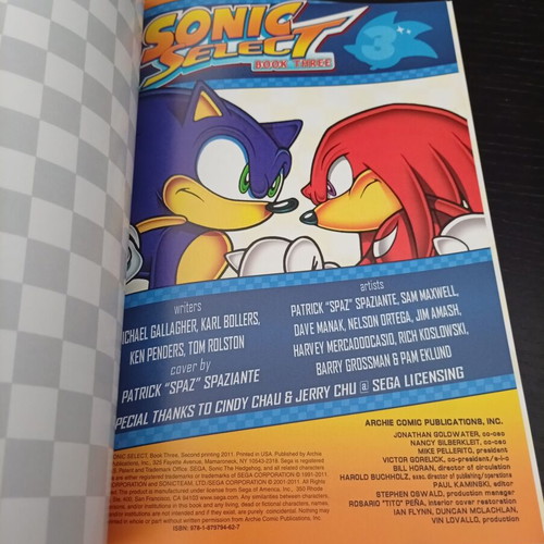 Sonic Select Book 3 Archie like new
