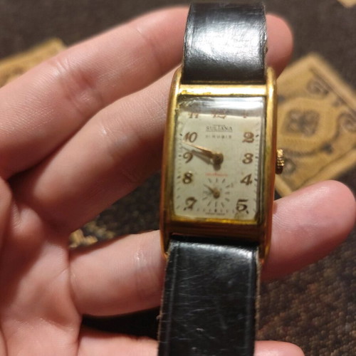 Sultana 21 rubis women's antique watch used with wear