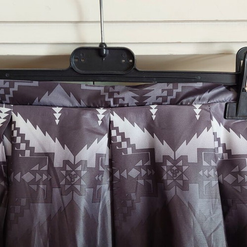 Maxi skirt by Panos Apergis, like new, tribal print grey and black