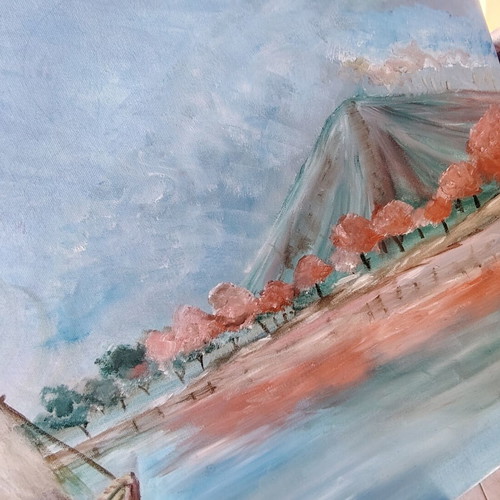 Oil Painting Landscape on Canvas 40 x 70 new