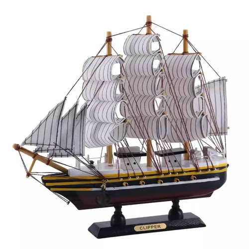 Wooden decorative ship Clipper new 24cm