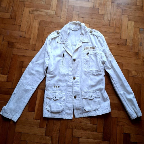 Γυναικείο λευκό jacket τύπου safari military σαν καινούργιο