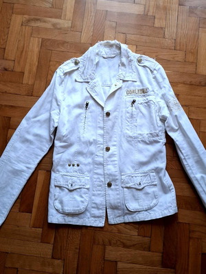 Γυναικείο λευκό jacket τύπου safari military σαν καινούργιο