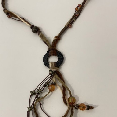 Handmade brown necklace like new