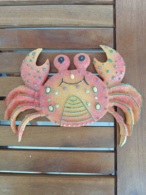 Handmade crab wall decor like new from Agkistri