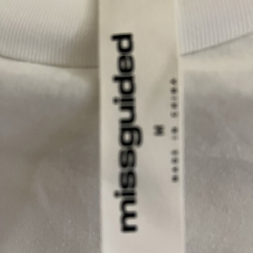Missguided white modern dress, size M