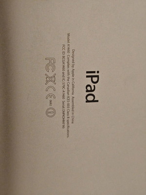 Tablet iPad A1460 4th Gen 32GB WiFi 3G like new, gray white