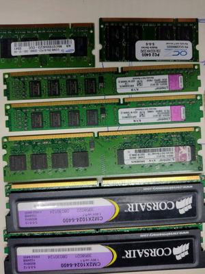 Various RAM memories used