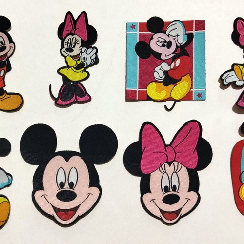 Disney Minnie Mouse and Mickey Mouse iron-on patches set of 8 new