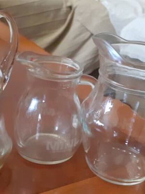 Glass pitchers like new, set of 3 pieces