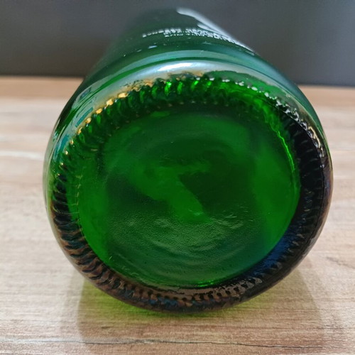 7UP vintage glass soda bottle 1 liter used, Greek labels
