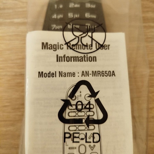 LG Magic Remote Control AN-MR650A new, genuine