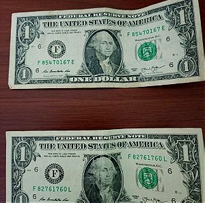 Δολάρια Αμερικής 1$ + 1$