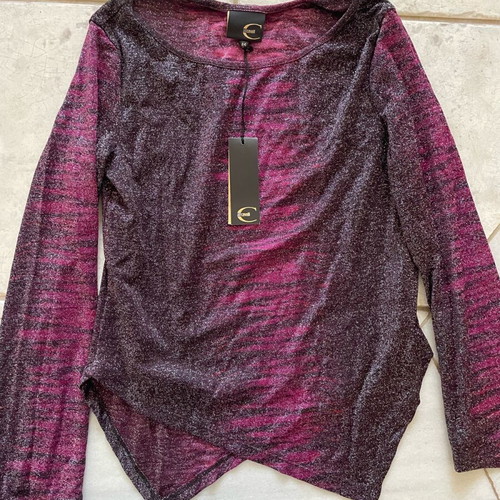 Cavalli blouse new, size M 38 10, shiny with points