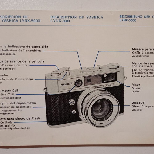 Yashica Lynx - 5000 camera manual used