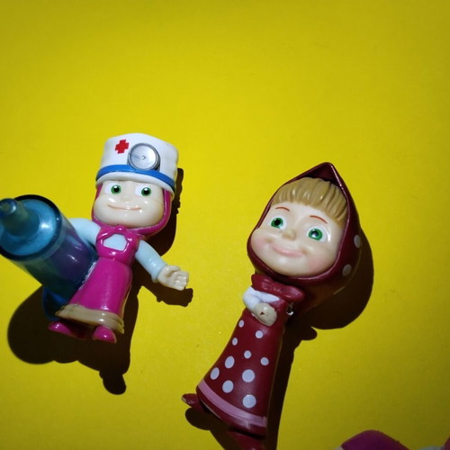 Masha and the Bear collectible figures set of 3 used