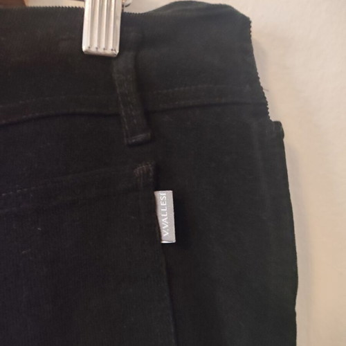 Valentina Vallesi Black Skirt Thin Cotton Corduroy L/XL Like New