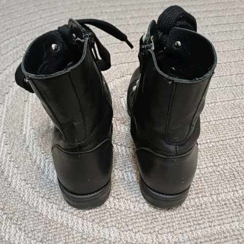 Fratelli Petridi black leather boots used with pearls and laces size 41