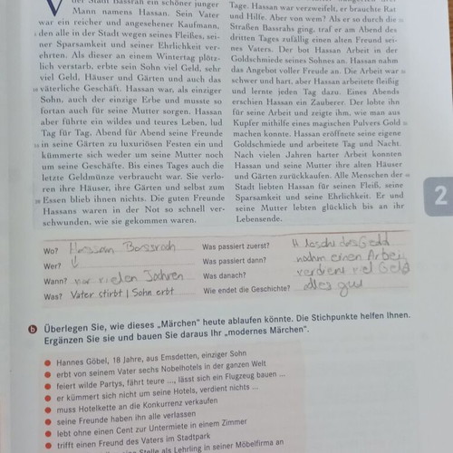 German language book and exercise book used, level B2, with CD