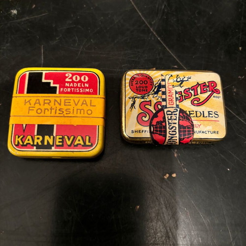 Gramophone needles used, vintage boxes