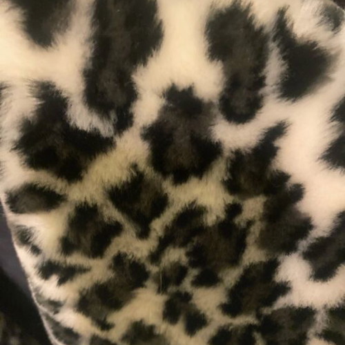 Eco fur like new, size L, black and gray
