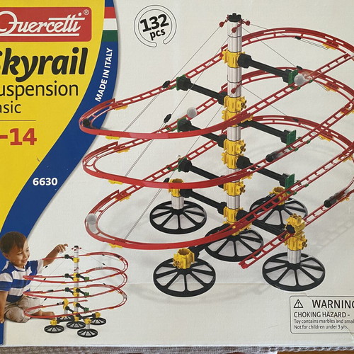 Quercetti Skyrail Suspension Basic marble run set like new