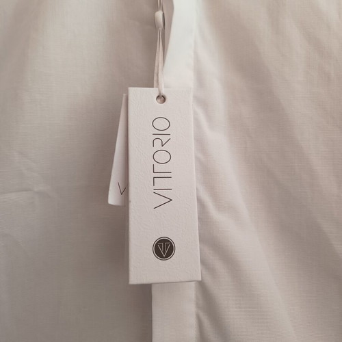 VITTORIO White Cotton Blend Shirt Size M New with Tags
