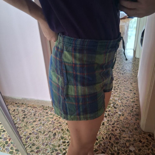 Pijama shorts used, blue and green, sizes M to XL