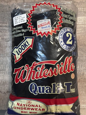 Whitesville T-shirts new, black, size XL, made in Japan, pack of 2