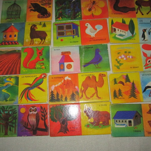 Vintage Logis des animaux domino game by Fernand Nathan used, 1970s