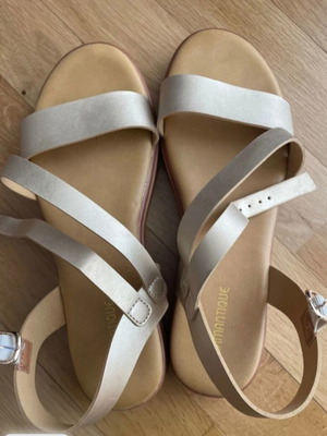 Romantique women's flatform sandals, gold champagne, size 41