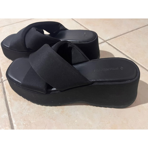 Stradivarius platform sandals, black, size 37
