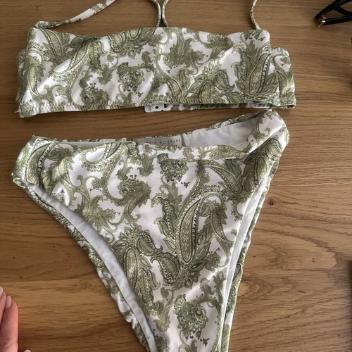 Vassia Kostara swimsuit small bikini medium top like new, white multicolor
