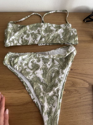 Vassia Kostara swimsuit small bikini medium top like new, white multicolor